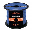12 Gauge Car Audio Primary Wire (100Ft–Blue)– Remote Power/Ground Electrical