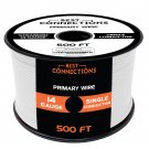 14 Gauge Car Audio Primary Wire (500ft–White)– Remote Power/Ground Electrical