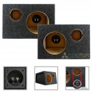 6.5" Midrange And Tweeter Car Speaker Box Universal Enclosures Sealed 2 Pack