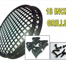 2 Pcs Of 18 Inch Waffle Subwoofer Dj Speaker Grills Includes Screws And Clips
