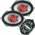 2X Soundxtreme St680 6X8" 5X7" 3-Way 350W Coaxial Car Audio Speakers 700W Pair