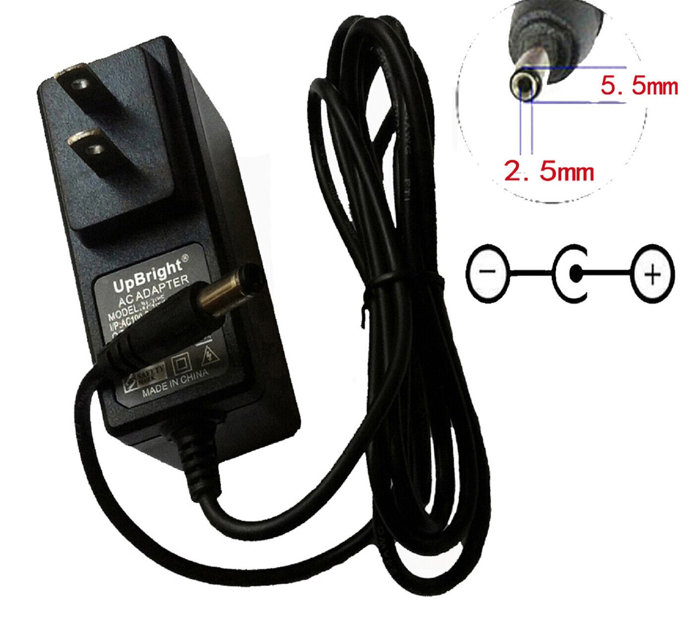 Dc12V 1A Ac Adapter Power Supply 5.5Mm X 2.5Mm Plug Tip Wall Charger 12Volt 1Amp