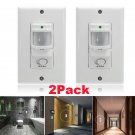 2Pack Infrared Pir Motion Sensor Occupancy Vacancy Auto On/Off Light Lamp Switch