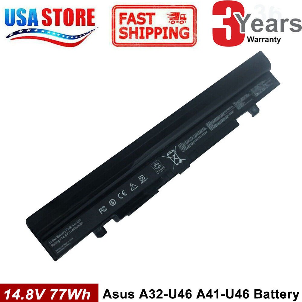 New 8 Cell Battery For Asus A32-U46 A41-U46 A42-U46 U46 U46E U46J U46Jc U56 U56E