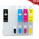 4-Color Refillable Ink Cartridges - For Epson Workforce 7610 7710 7210 Printers