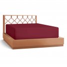 21” Extra Deep Pocket Ultra Soft Fitted Sheet With Corner Strapsking - Burgundy
