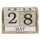 Wooden Date Blocks For Desk Decor Rustic Style 5 X 4 In