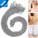 50Pcs/Lot Stainless Steel Silver Tone Chain Necklace For Diy Jewelry Making Gift
