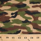 Flannel Camo Camouflage Army Green Cotton Flannel Fabric Print D283.06