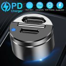 QC3.0 Mini Dual USB Type-C PD Car Charger Adapter 30W Fast Charging Accessories