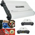 P2001 Monoblock 2000 Watts Class Ab Car Audio Amplifier + 4 Ga Amp Kit