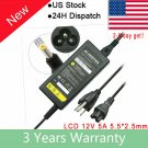 12V 5A Ac Dc Power Supply 5 Amp 12 Volt Adapter Charger Lcd Screen 5.5Mm2.5Mm