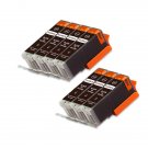 7 Black Ink Cartridge + Smart Chip For Pgi-250Xl Pgi-250 Mg5420 Mg5520 Mg5522