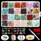1200Pcs Natural Freeform Gemstone Chip Beads Kit For Jewelry Making Diy Bracelet
