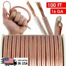 NEW 16 GA Gauge 100 Feet ft Heavy Duty Marine Car Home Audio Cable Speaker Wire