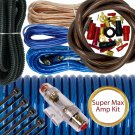 True 4 Gauge Amp Kit Amplifier Install Wiring 4 Ga Wire Cable 2300W Blue