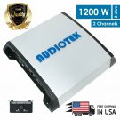 New Audiotek 2 Channels 1200 WATTS Bridgedable Car Audio Stereo Amplifier AT900s