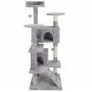 Multi-Level 53" Cat Tree Tower For Multiple Cats W/Sisal Posts Plush Perch