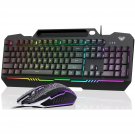 Gaming Keyboard, 104 Keys Gaming Keyboard and Mouse Combo with RGB Backlit