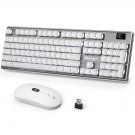 Wireless Gaming Keyboard and Mouse Combo, Battery Percentage Display, Slim Gaming Keyboard Mouse Set