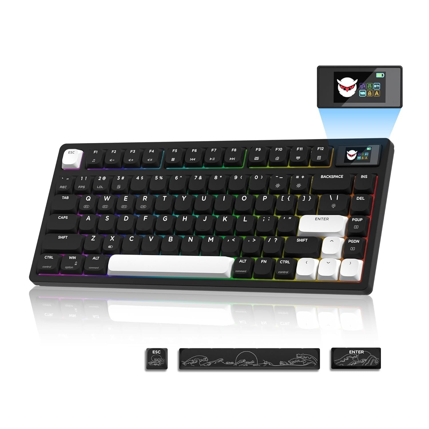 Keyboard with Screen, L75 Pro Low Profile Mechanical Keyboard