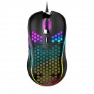 Honeycomb Wired Gaming Mouse, 4 Adjustable DPI Up to 7200, RGB Backlight
