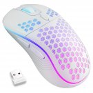 Wireless Gaming Mouse Honeycomb 2.4G USB Cordless Mouse RGB Rechargeable PC Game Mice