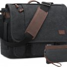 Messenger Bag for Men 17-17.3 Inch Laptop Bag Canvas Water-resistant Computer Bag