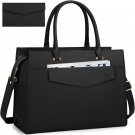 Laptop Bag for Women 15.6 inch Leather Tote Bag 2pcs Set Professional Work Bag with Clutch Purse