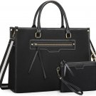 Laptop Bag for Women, 15.6 inch Canvas Laptop Tote Bag with Front Pocket