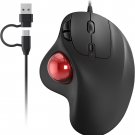 Trackball Mouse Wired, Ergonomic Design, Easy Thumb Control