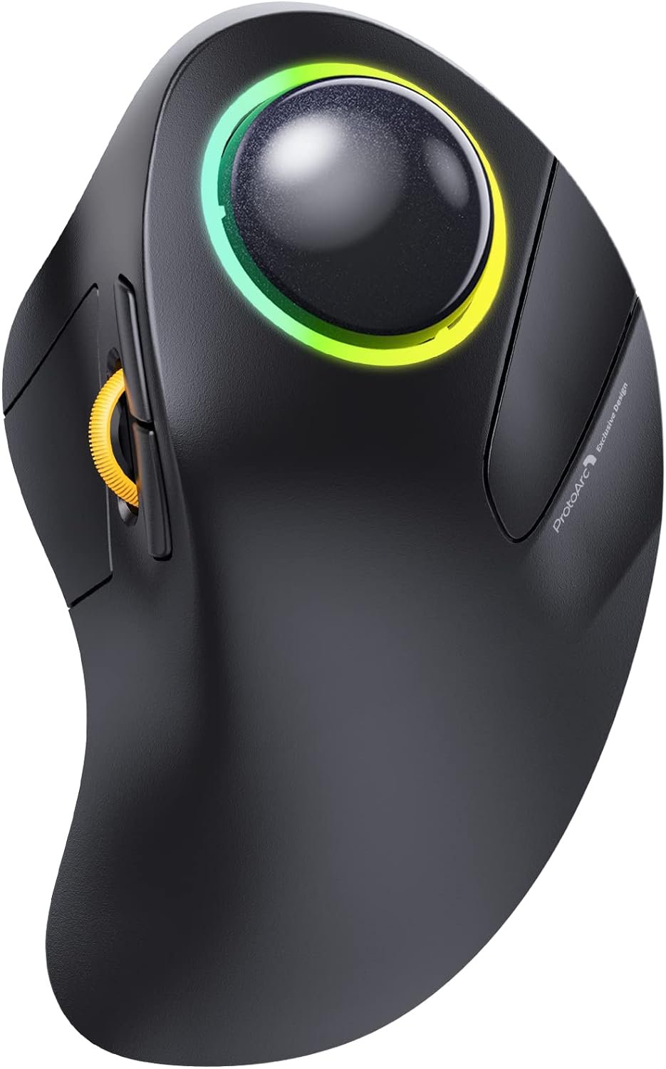 Wireless Bluetooth Trackball Mouse, EM03 Ergonomic RGB Rollerball Mouse