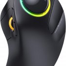 Wireless Bluetooth Trackball Mouse, EM03 Ergonomic RGB Rollerball Mouse