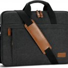 ESTARER Laptop Bag 15.6 Inch, Laptop Case for Men Water-resistant Canvas Computer Bag