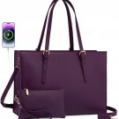 LOVEVOOK 15.6 Inch Laptop Bag for women, Large Waterproof PU Leather Work Briefcase