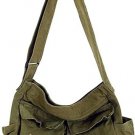Canvas Messenger Bag Large Hobo Crossbody Bags with Multiple Pockets