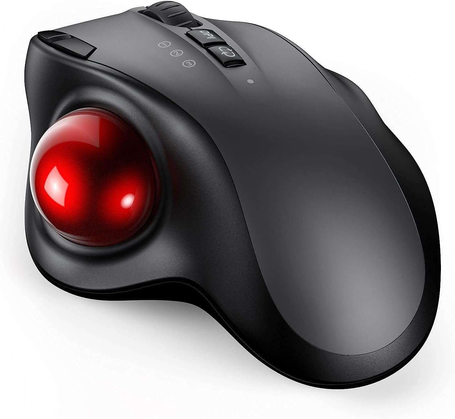 Wireless Trackball Mouse - 2.4G USB + Dual Bluetooth Rollerball Mouse