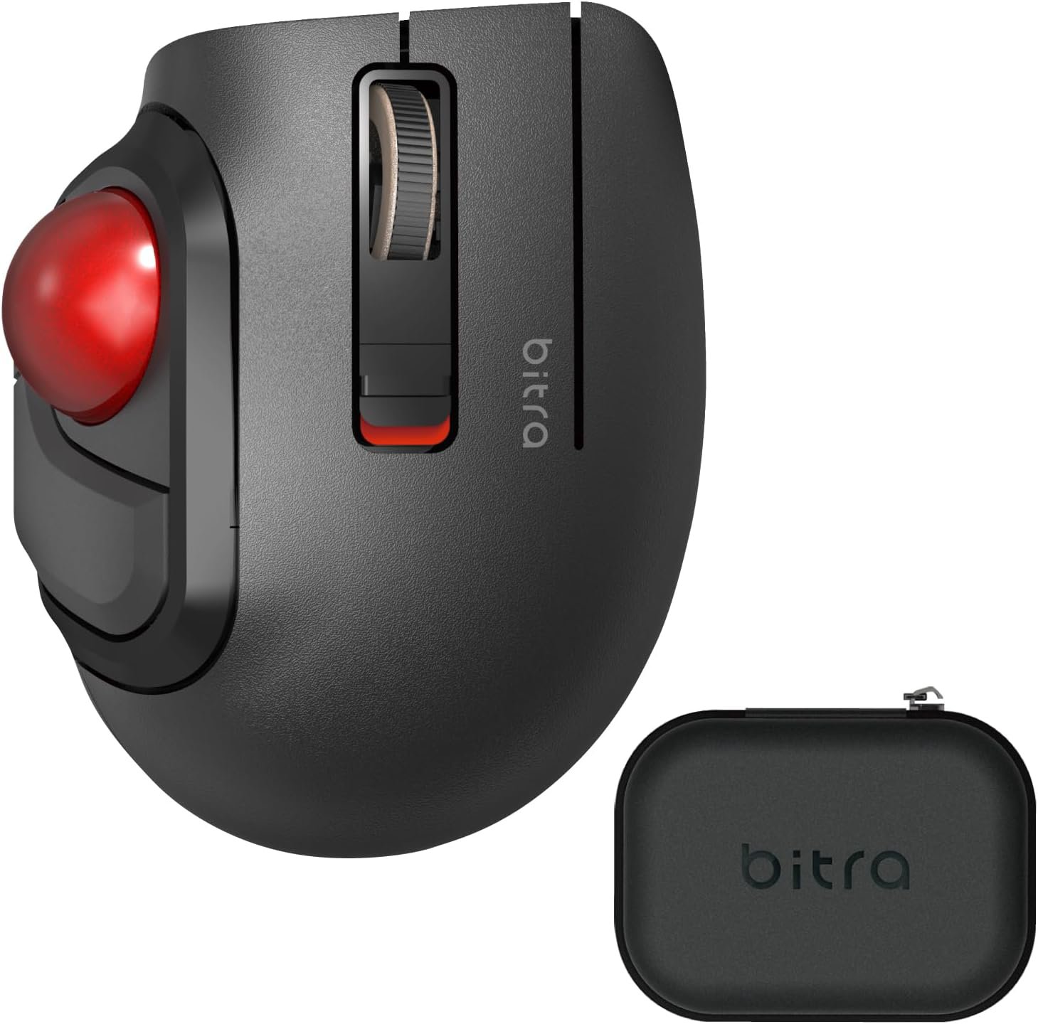 ELECOM bitra Trackball Mouse, Bluetooth, Thumb Control Small Size, with Semi-Hard Case