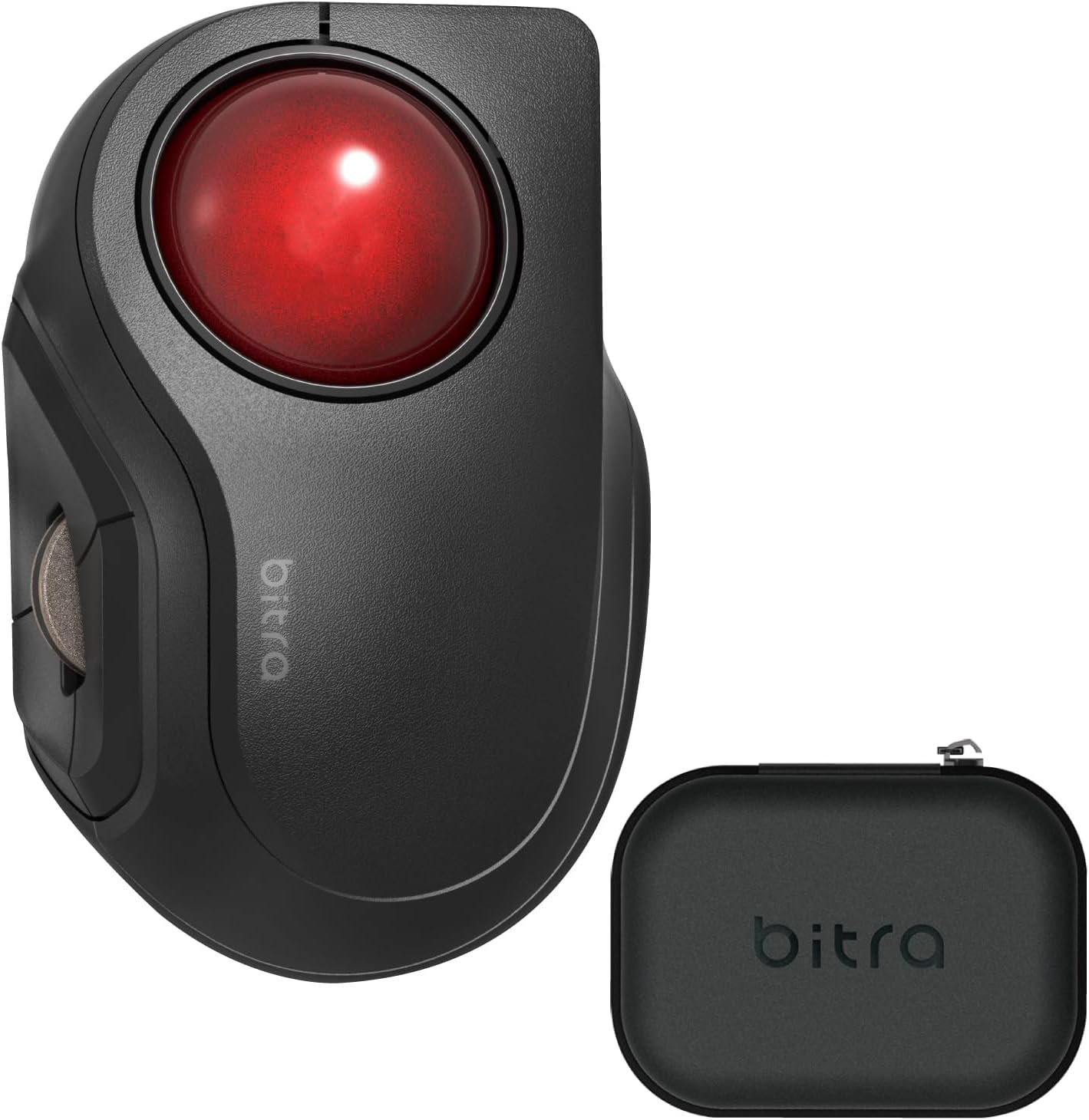 ELECOM bitra Trackball Mouse, Bluetooth, Finger Control, Smaii size, with Semi-Hard Case