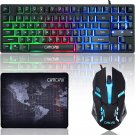 CHONCHOW 87 Keys TKL Gaming Keyboard and Mouse Combo, Wired LED Rainbow Backlit Keyboard