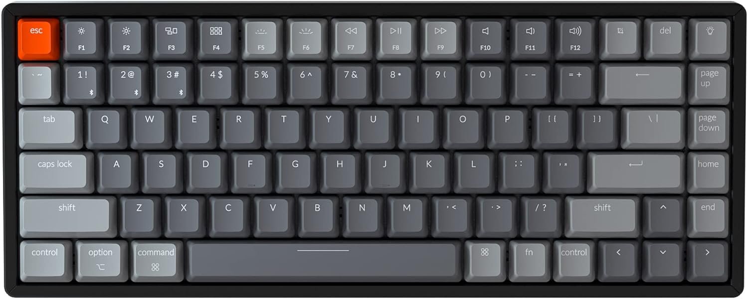 Keychron K2 Version 2 Wireless Gaming Mechanical Keyboard, Bluetooth/USB