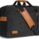 Men's Laptop Messenger Bag, 17-17.3 Inch Laptop Backpack, Water Resistant Canvas Shoulder Bag
