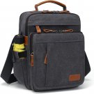 Mens Messenger 13.3 inch Laptop Bag, Water-resistant Canvas Computer Briefcase Shoulder Bag
