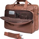 seyfocnia Leather Laptop Bag, Men's 15.6 Inche 17.3 Inche Messenger Briefcase