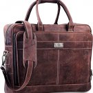 18 Inch Leather Laptop Bag for Computer Bag for Men– Supple Genuine Leather Briefcases for Men