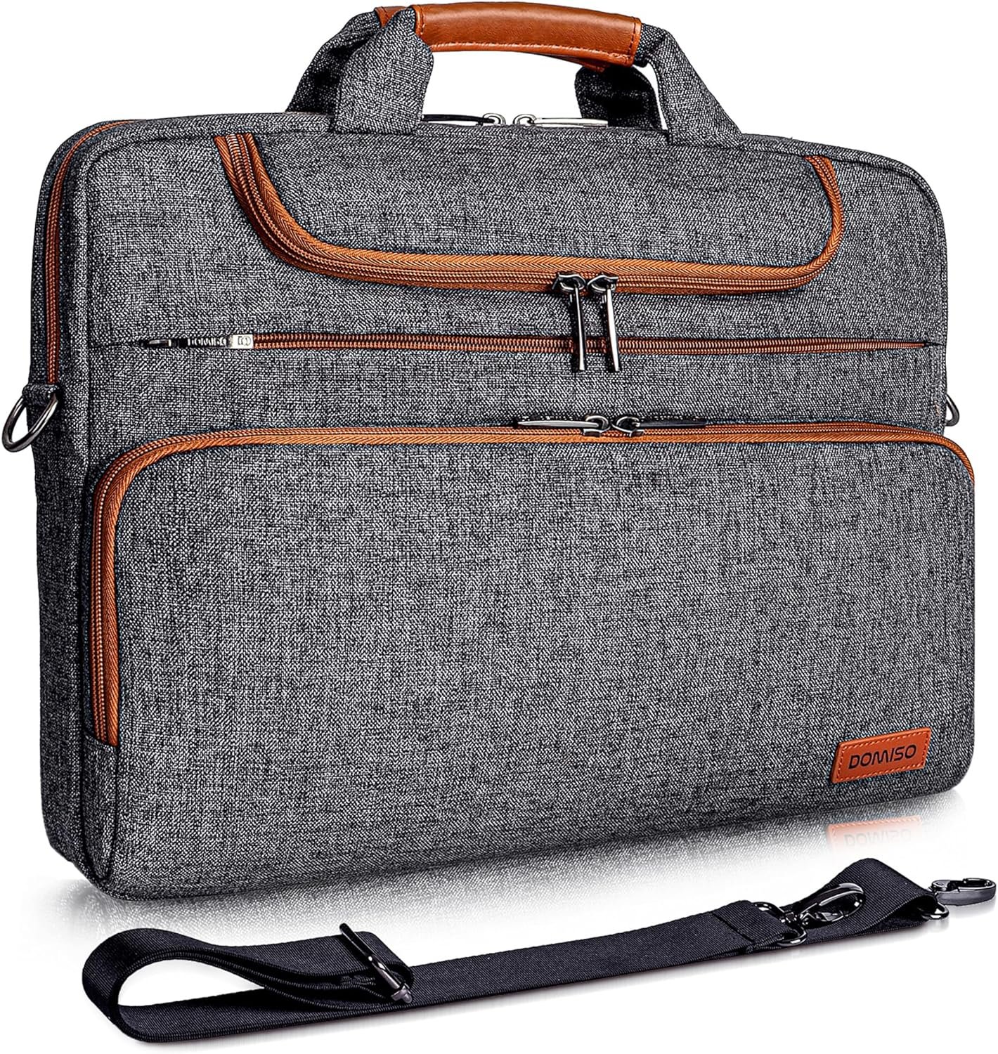 17 Inch Multi-Functional Laptop Sleeve Business Briefcase Waterproof Messenger Shoulder Bag