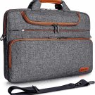 17 Inch Multi-Functional Laptop Sleeve Business Briefcase Waterproof Messenger Shoulder Bag