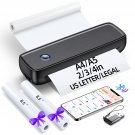 Portable Printer Wireless For Travel,Bluetooth Thermal Printer Support 8.5" X 11" Us Letter &Legal