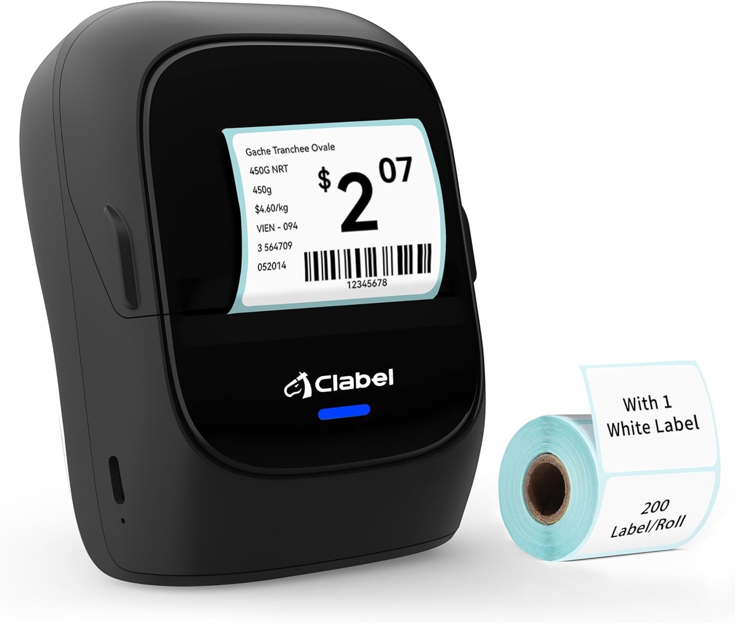 Portable Thermal Label Printer: 221B Bluetooth Barcode Printer 2 Inch Wireless Label Maker Machine