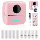 Mini Sticker Printer Bluetooth Smart Pocket Inkless Thermal Printer With 10 Rolls Thermal Paper An